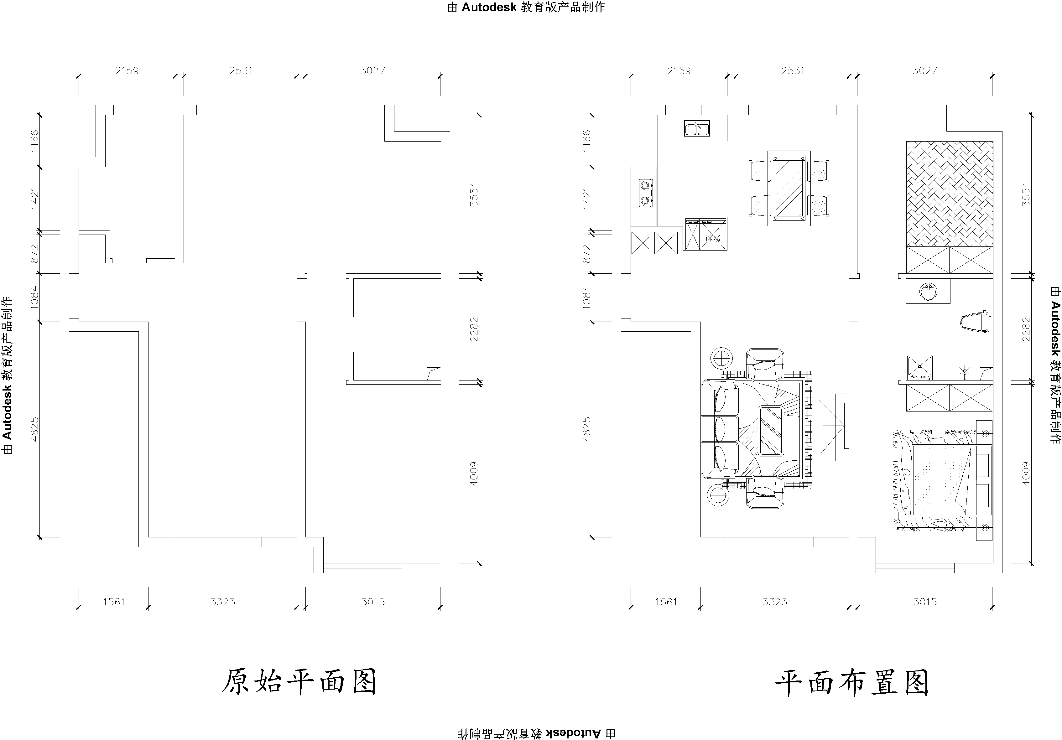 嘉都兩居室戶(hù)型圖及改造布置圖 嘉都兩居室戶(hù)型圖及改造布置圖